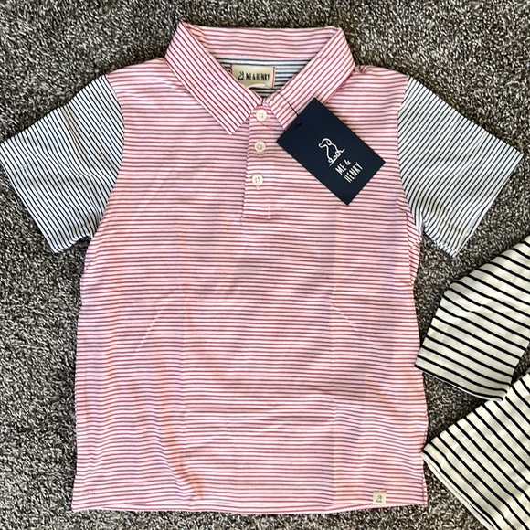 NWT 2 striped Me & Henry polo and long sleeve shirts - Picture 2 of 5